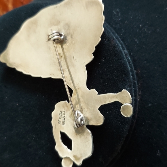 Sterling Silver Spanish Flamingo Dancer Pin - Picture 4 of 5